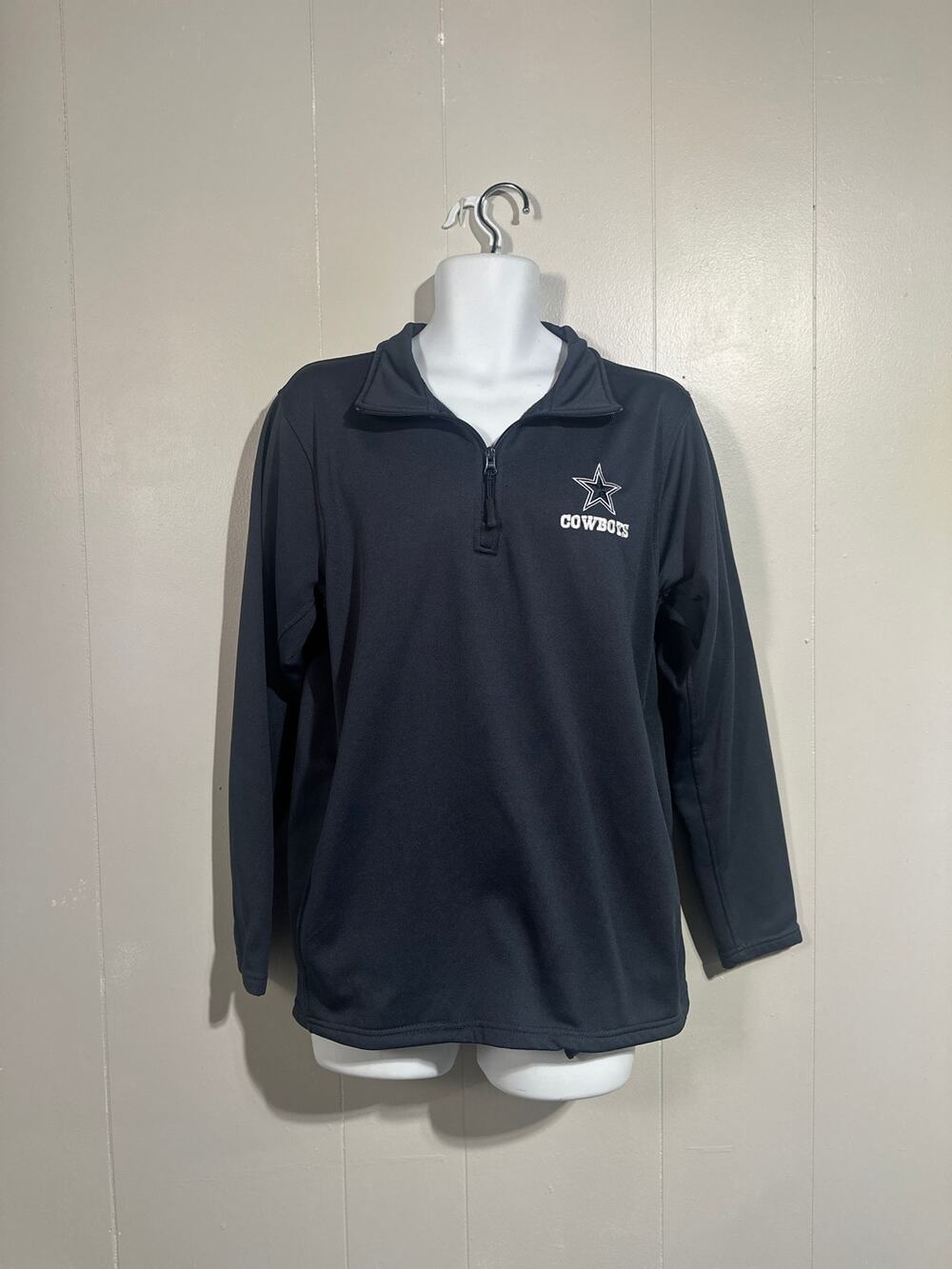 Dallas Cowboys 1/4 zip Pullover  Blue Sweatshirt size medium